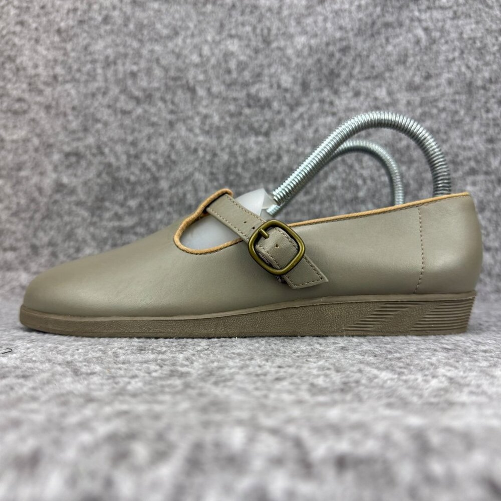 ✅ Womens 6.5M Softspots Comfort Shoes Gray/Tan Leather Mary Jane Casual Flats - Picture 5 of 12